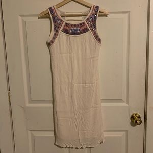 White dress with embroidering